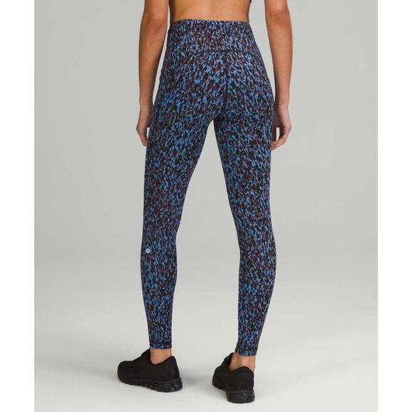Lululemon Fast and Free High-Rise Tight 25" Leopard Camo Blue Nile Multi Size 10 - Picture 2 of 12